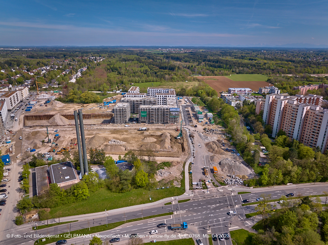 04.05.2023 - Luftbilder vom Alexisqaurtier und Pandion Verde in Neuperlach 04.05.2023 - Luftbilder vom Alexisqaurtier und Pandion Verde in Neuperlach